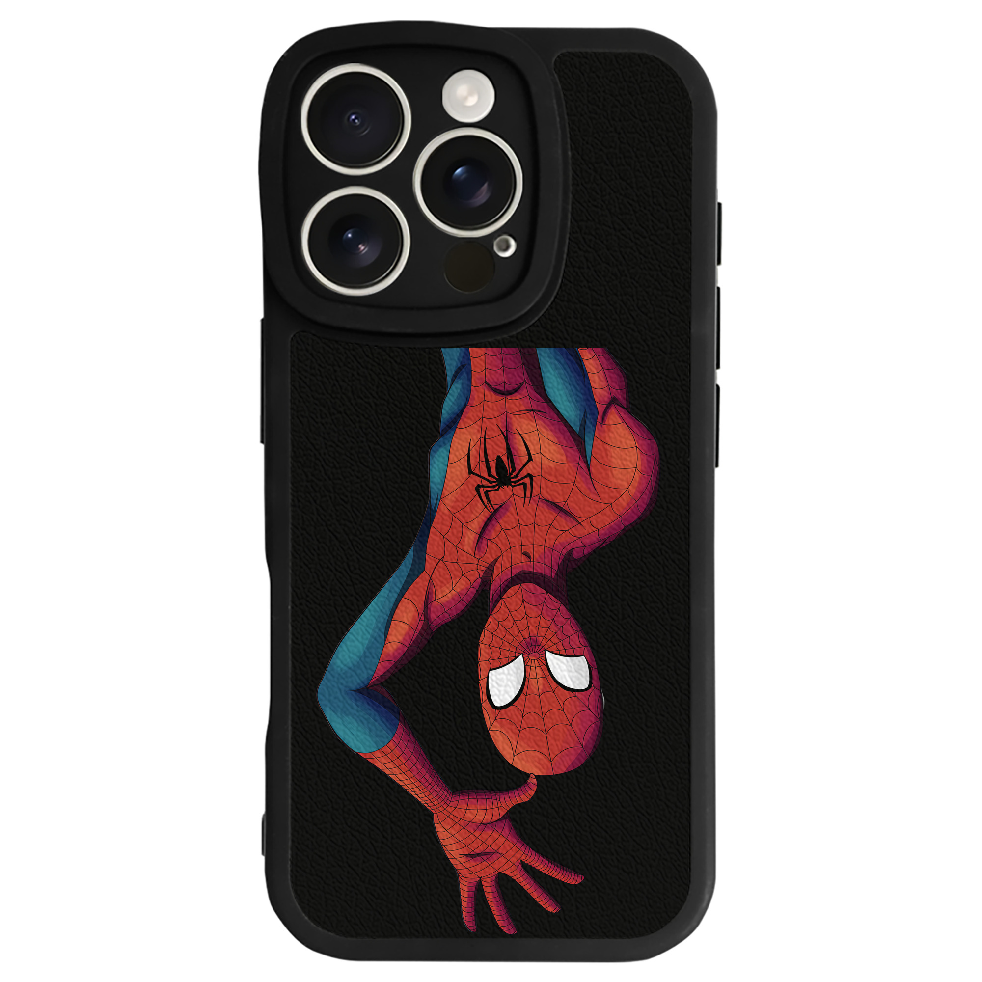 （画像用） Spider Man スパイダーマン 【iPhone 16シリーズ対応】シリコンスマホケース（レザー調） 材質：シリコン